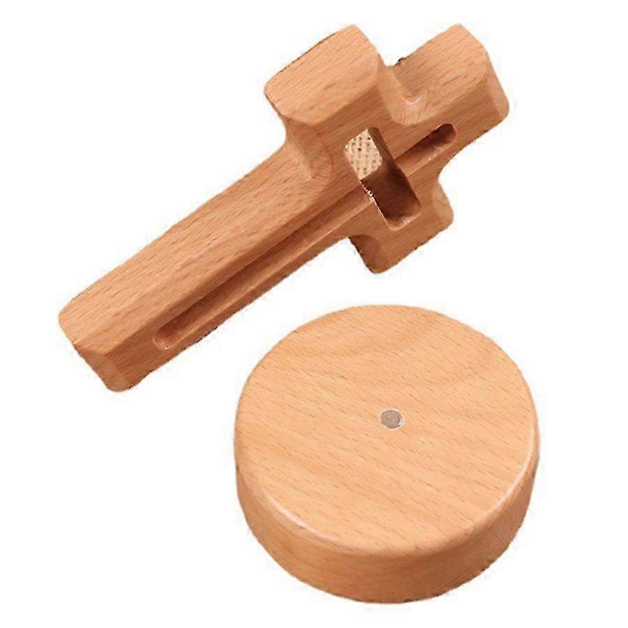 Unique Solid Wood Hanging Cross Pendant with Beech Base - Creative Ornament for Home Decor and Spiritual Gifts