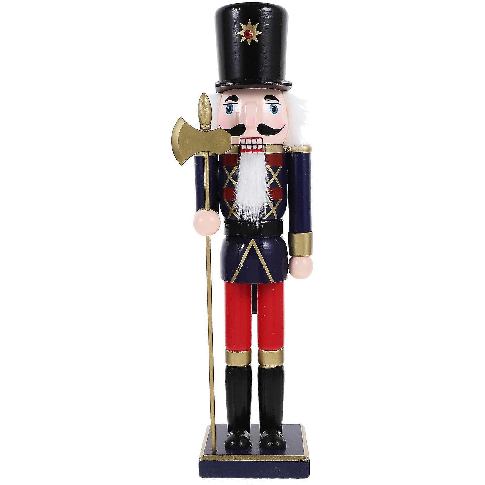 Wood Nutcracker Craft Decorative Nutcrackers For Bedroom Decor 25X6.5X6.5CM 1Pcs