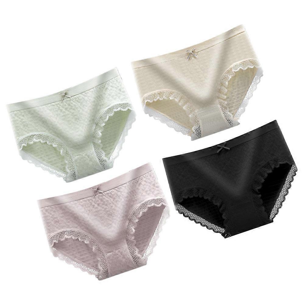 Breathable Cotton Women's Underwear with Midrise Fit and Hole Design Assorted Pieces