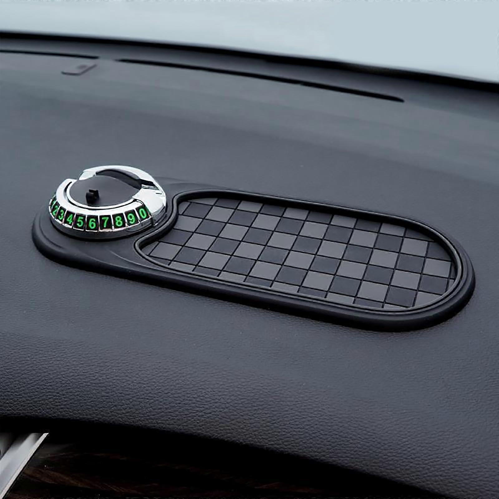 Multifunction Car Anti-Slip-Mat Universal Phone Holder 360-Degree Rotatable Dashboard Mount Parking Number Slot A05