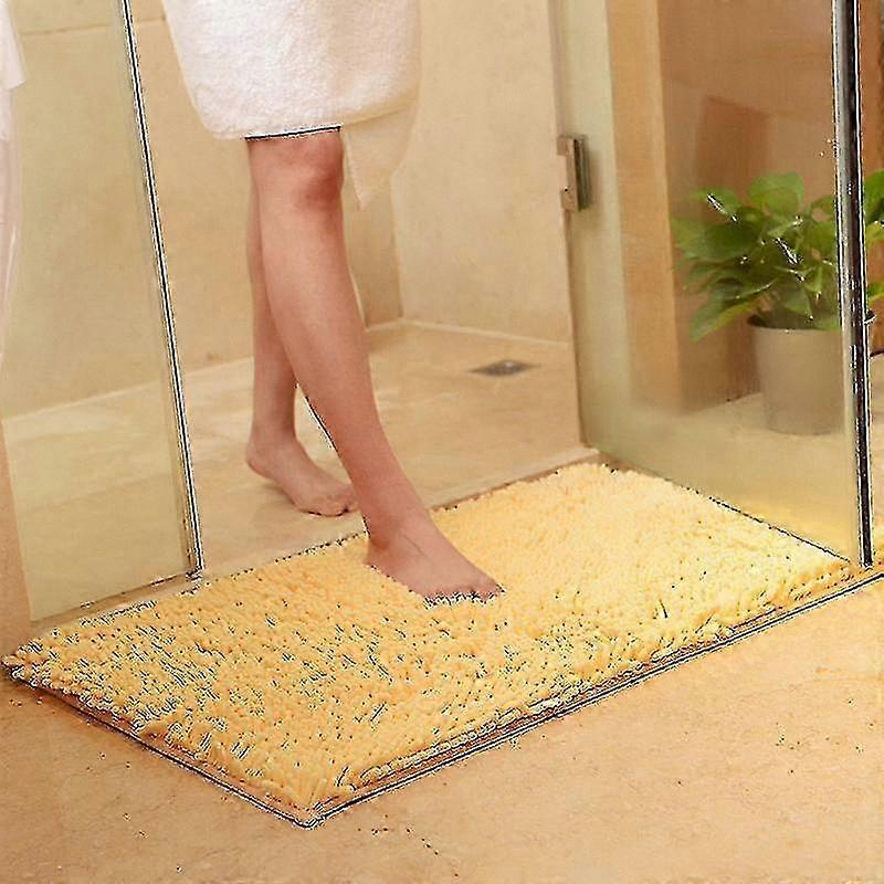 Tapis de bain antidérapant rayé rouge - 50x80cm Tapis de sol absorbant pour salle de bain