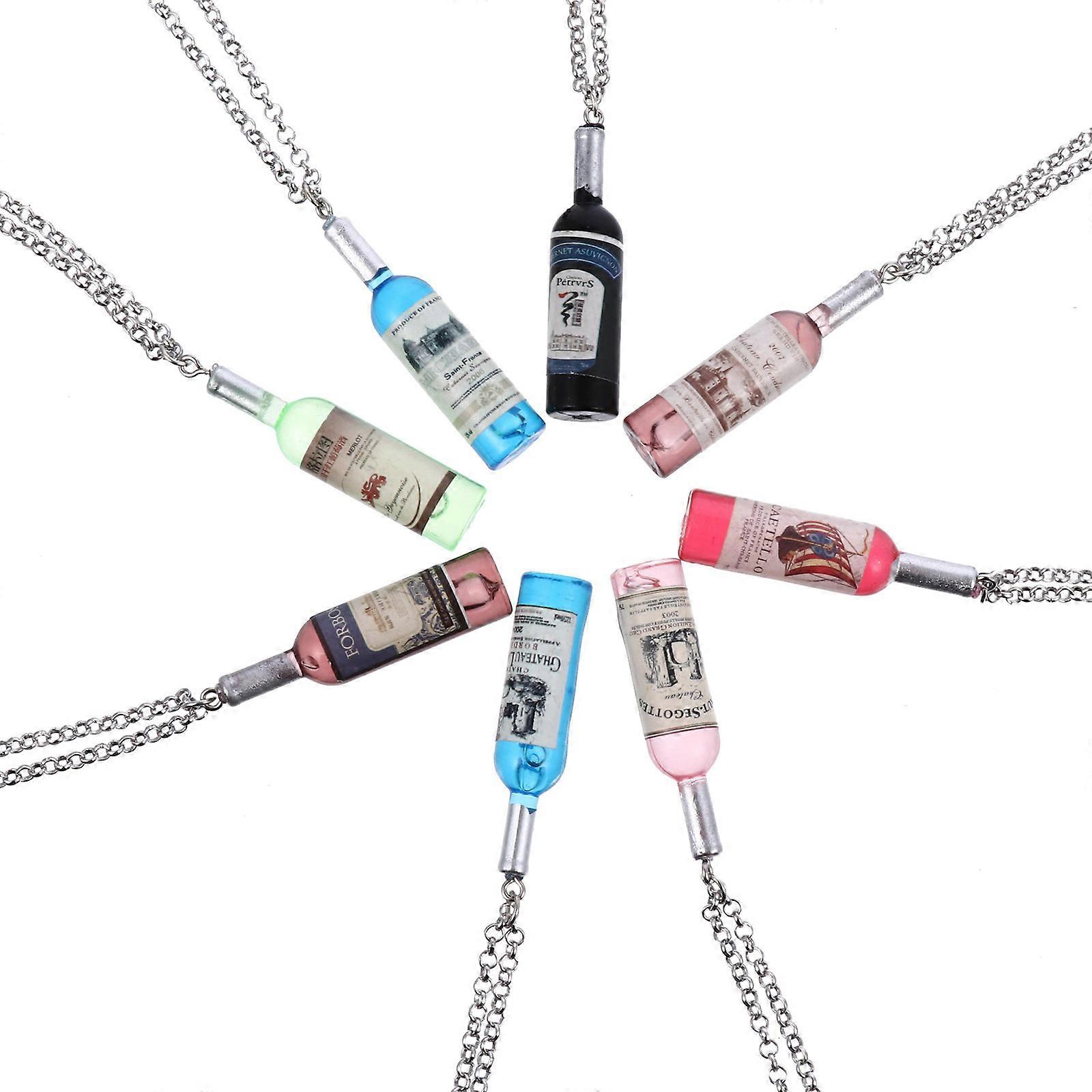 20Set Resin Simulation Ornaments Wine Shape Necklace Assorted Color Accessory Great For Various Occasions