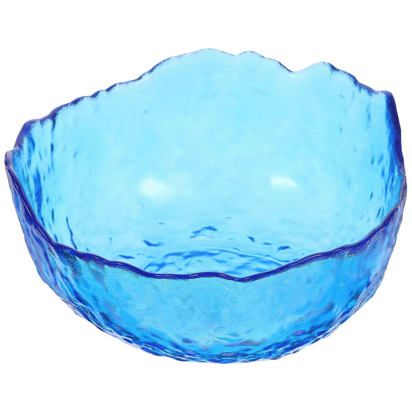 Nail Soaker Bowl For Women Featuring Blue Glass Ideal For Home Use 1Pack Focusing On Cuticle Softening
