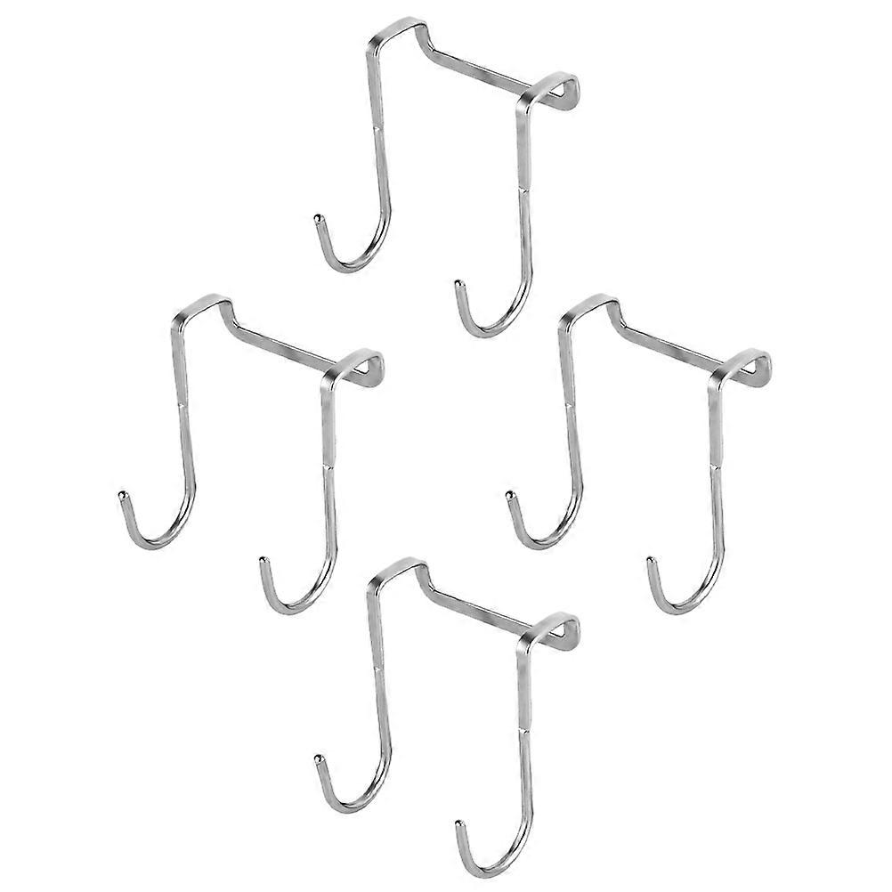 Strong Load-Bearing Hooks For Home Storage Solutions In Kitchen 7.2x6.7cm Silver Punch Free 4Pcs
