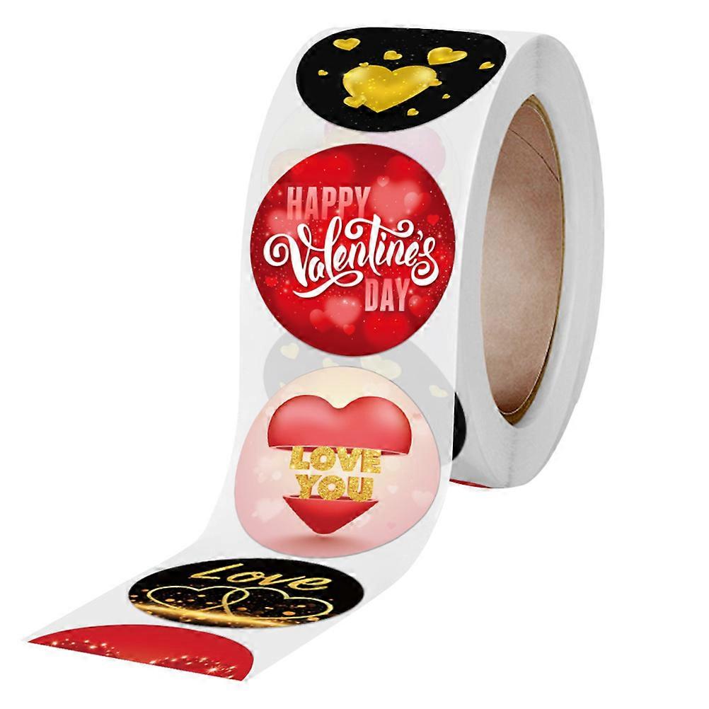 Cute Sealing Stickers 1 Roll 500Pcs Ideal For Valentine's Day Gifts Decoration For Lovers 2.5x2.5cm Size