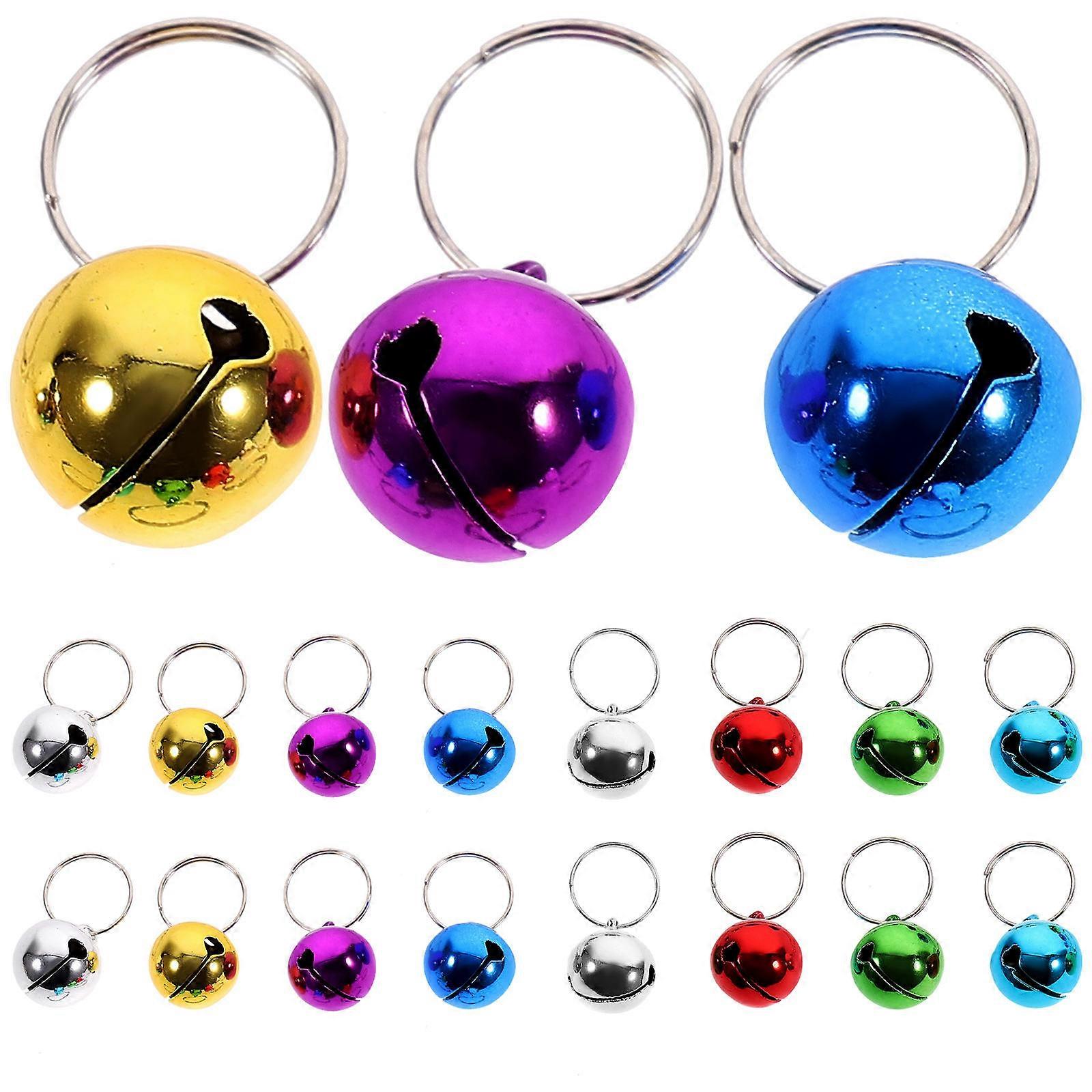 24pcs Bells with Rings for DIY Crafts, Christmas Decorations, and Pet Hanging Use – Multi functional Bells for Keychains and Festive Occasions