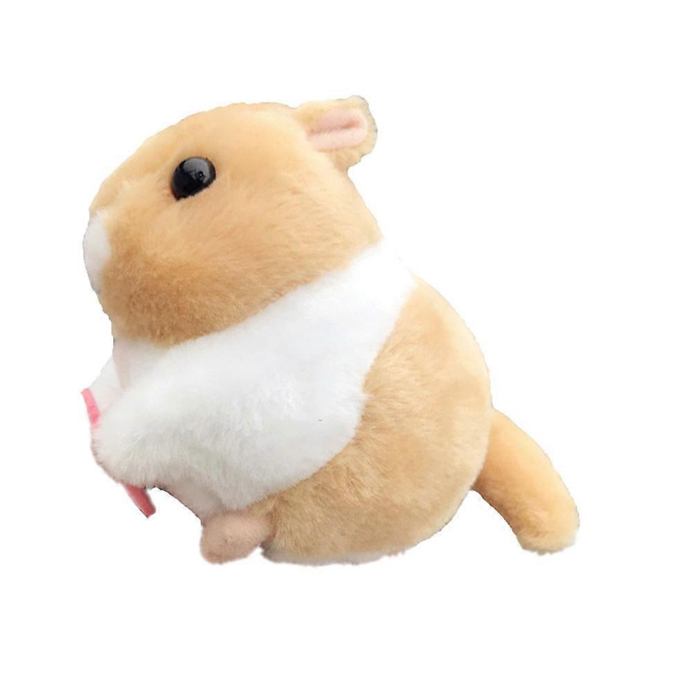 Stuffed Hamster Toy Creative Theme Decoration For Kids 14X11CM Tail Wagging 1Pack