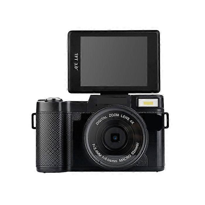 YONIS 2.7K Vlog Digital Camera with 4X Zoom and 3.0 Inch Rotating Screen Black