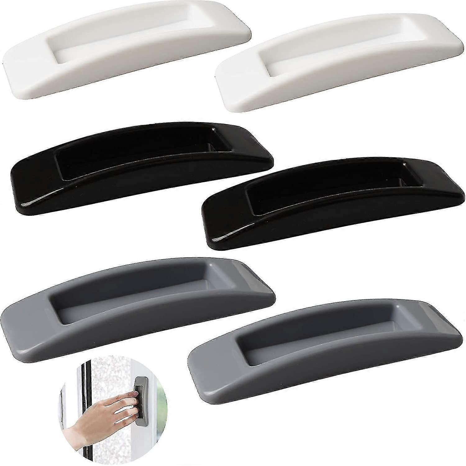 Selfadhesive Door Handles, 6 Pack Instant Cupboard Window Handles With Convenient Opening Selfadhesive Sliding Door Handle Kitchen Auxiliary Handle