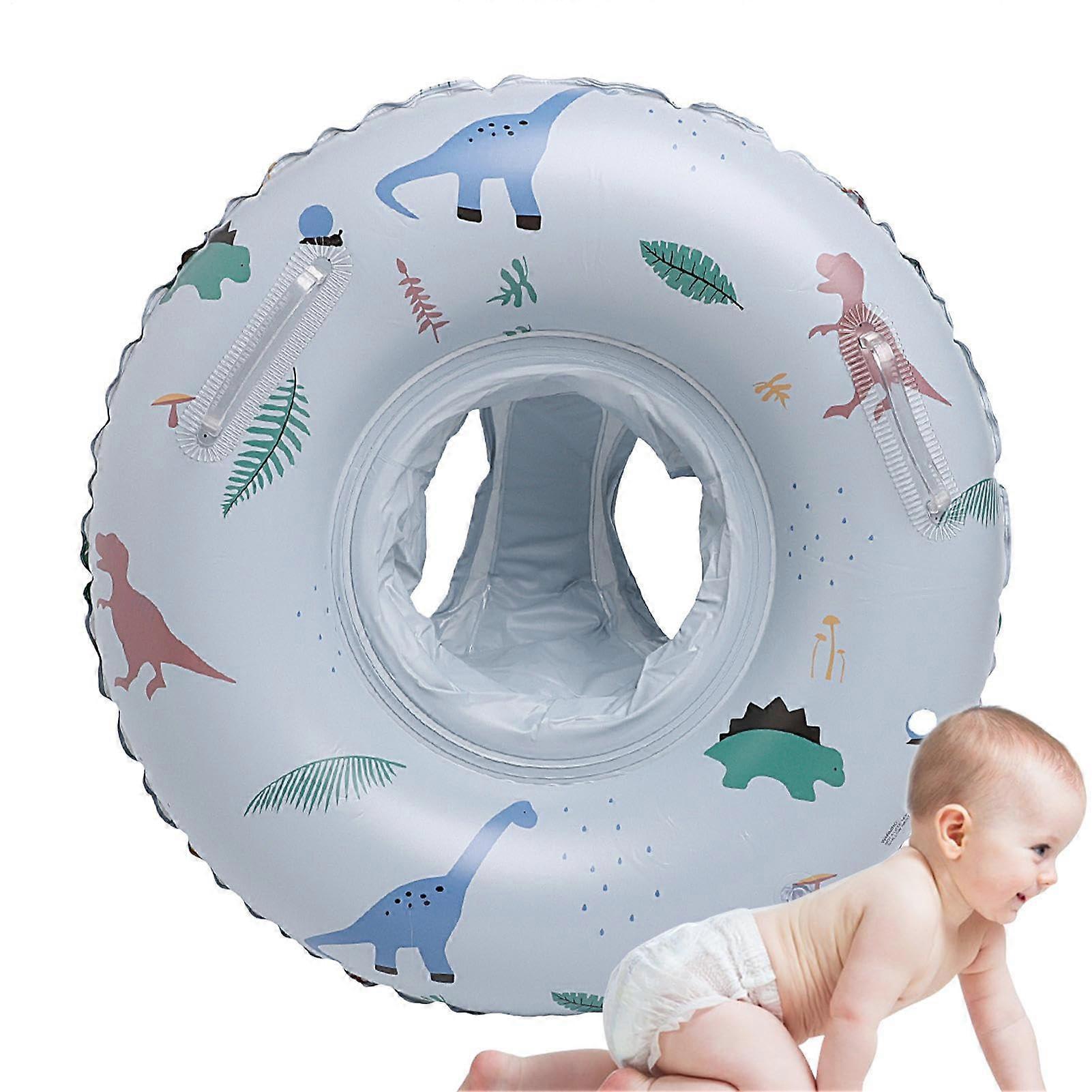 Dinosaur and Donut Pattern Float Ring Thickened Pool Tube for Outdoor Fun