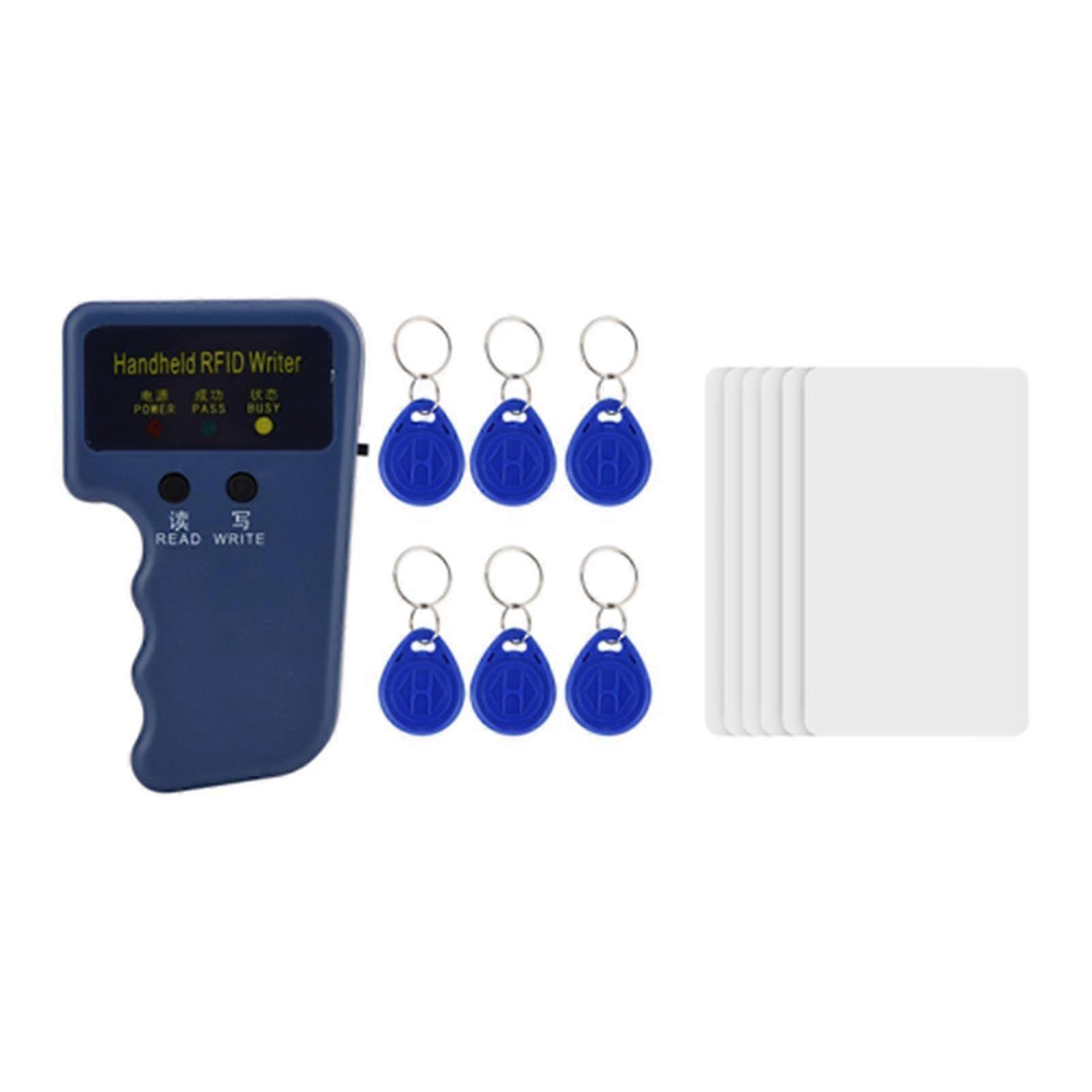 Compact RFID copier with 6 blank tags - portable duplicator