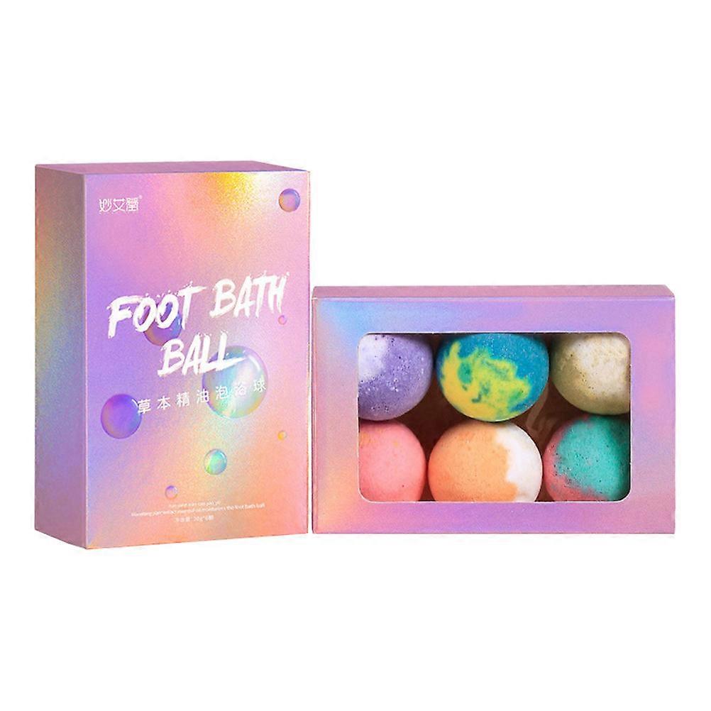 Bathing Balls 6Pcs for Home Use in Assorted for Softening Stratum Corneum