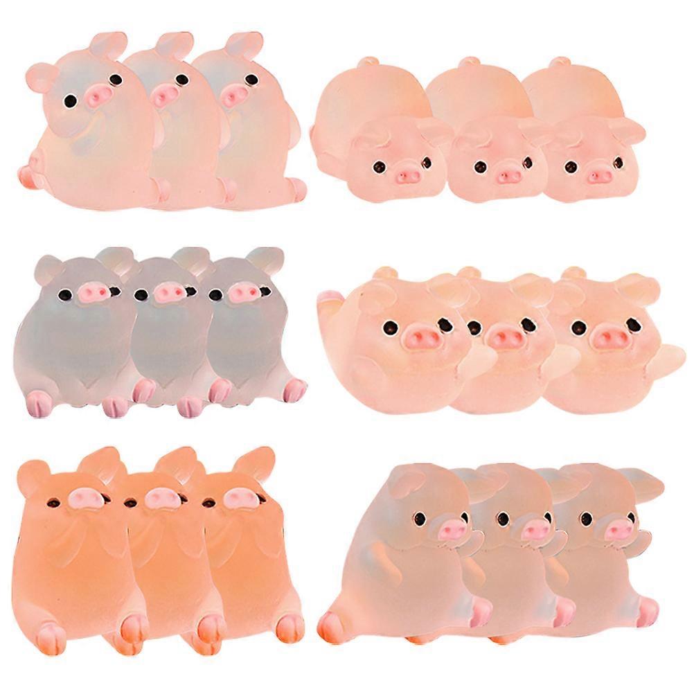 Pig Shape Charms 72 Pcs Decorative Effect Craft Projects Children Home Decoration Resin Material