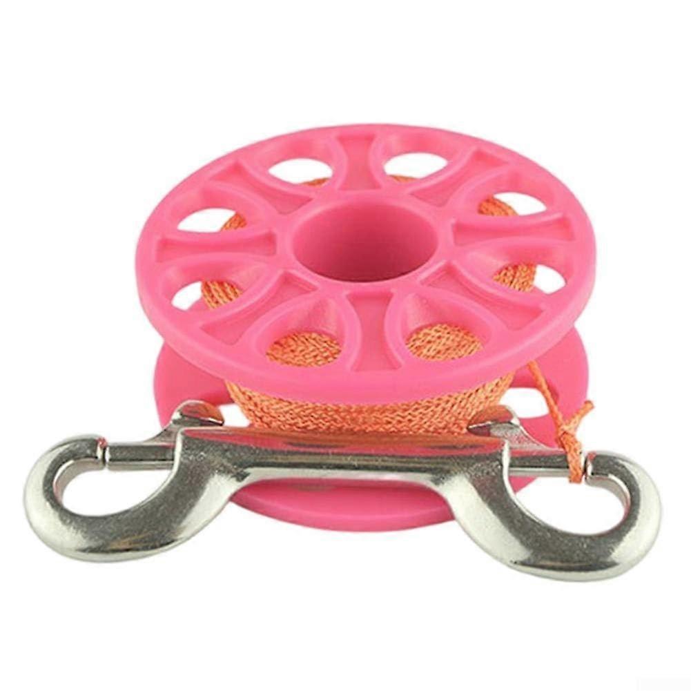 Scuba Diving Tool 18m Nylon Handle Reel with Dual Hook Attachment for Underwater Fishing and Diving Activities