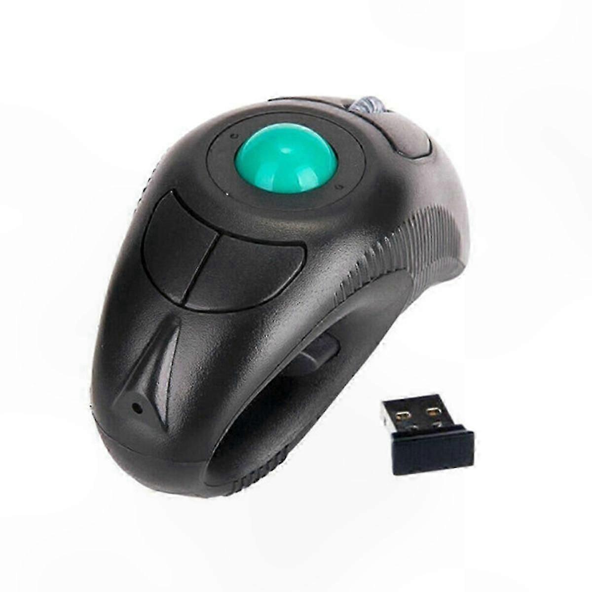 Wireless Ergonomic Trackball Mouse with USB Connectivity and Optical Sensor for Desktop and Laptop Computers