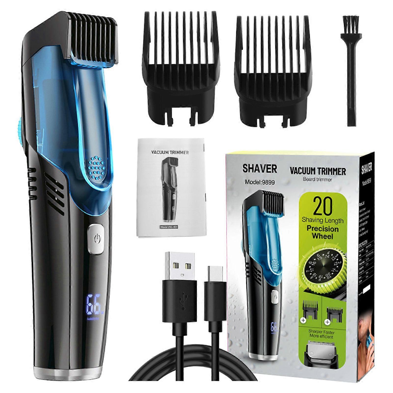 Cordless Hair Clippers for Men Rechargeable Barber Trimmer with LED Display Professional Grooming Kit for Home Use IPX6 Waterproof