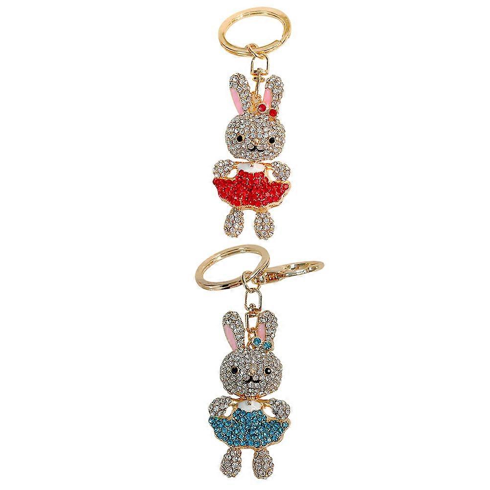 Shape Keychain Pendant for Keys Assorted Metal Key Ring 2Pcs
