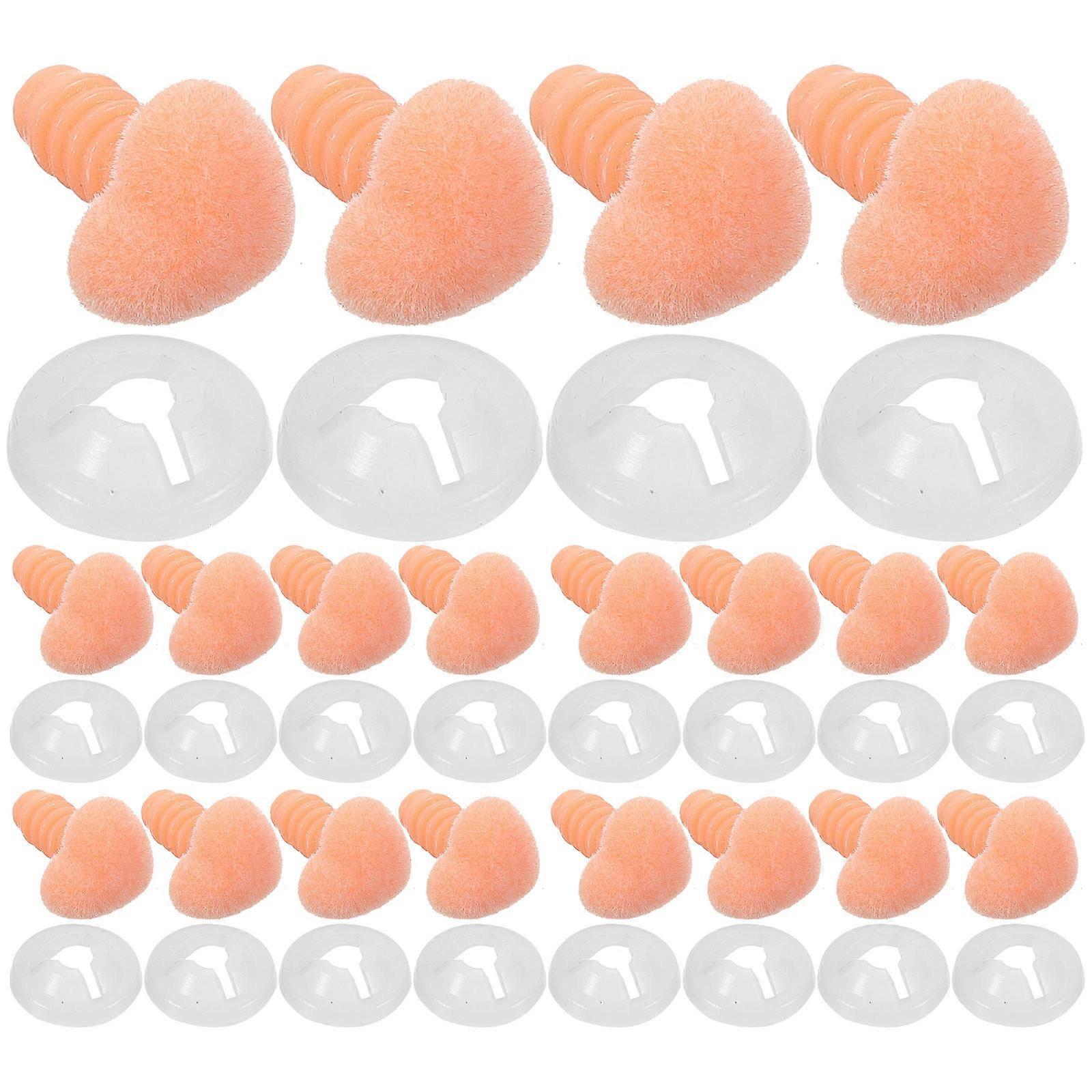 Heart Shaped Toy Nose for Assorted Color Plastic Resin Suitable for Classroom Projects 50Pcs