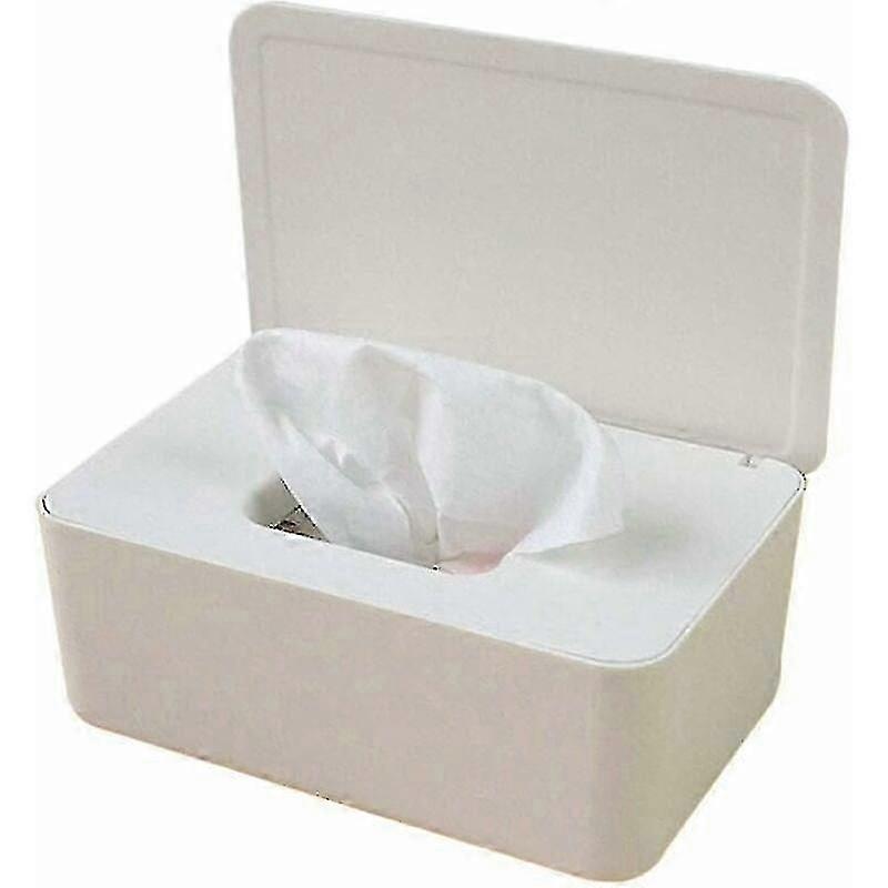 Large Capacity Wet Wipes Dispenser with Dustproof & Moisturizing Design, Non-Slip Non-Toxic Plastic Tissue Storage Box