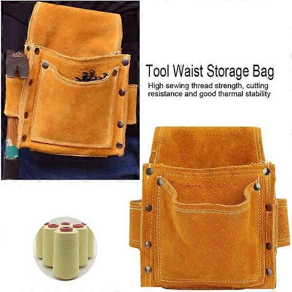 Multifunctional tool kit, thickened orange, durable cowhide hardware storage