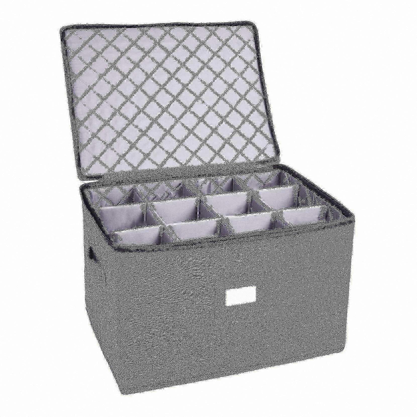 Foldable Storage Box for Wine Glasses or Clothing - 12 Slots