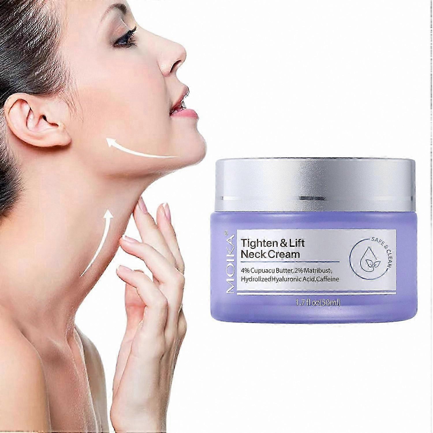 Hyaluronic Acid Neck Cream for All Skin Types, Anti-Aging Formula to Firm, Tighten, and Lift Skin