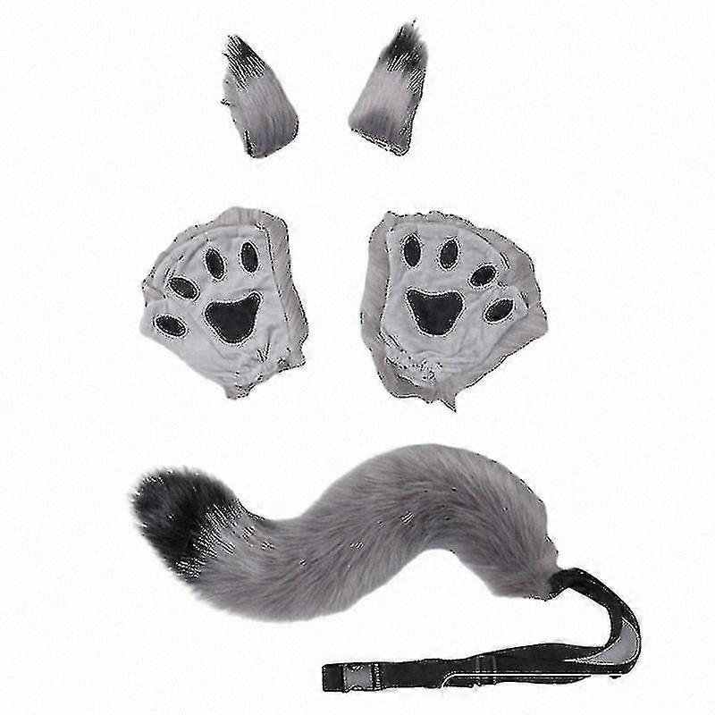 Fluffy Fox Costume for Teens and Adults with Clip-On Ears and Tail Set