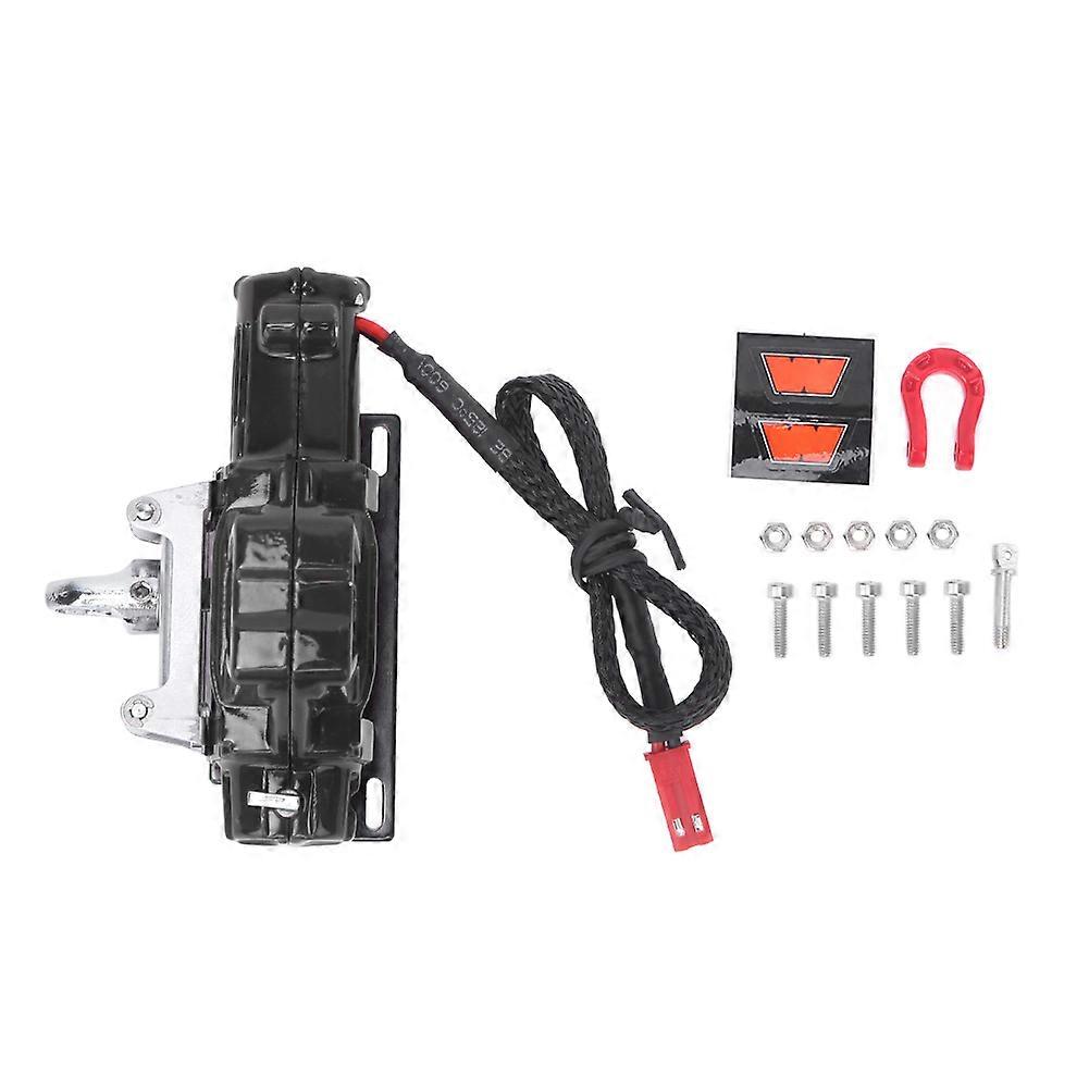 Automatic Winch Remote Control for 1/10 Scale Crawler Car, Compatible with Axial SCX10 Black Off-Road Truck Accessory Part