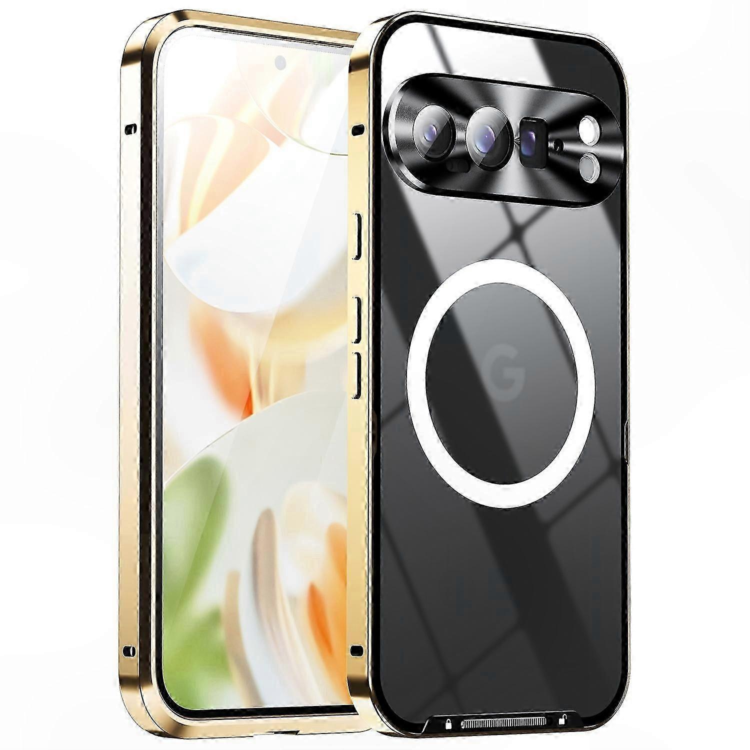 Metal Frame Matte Phone Cover Compatible with MagSafe for Pixel 9 Pro