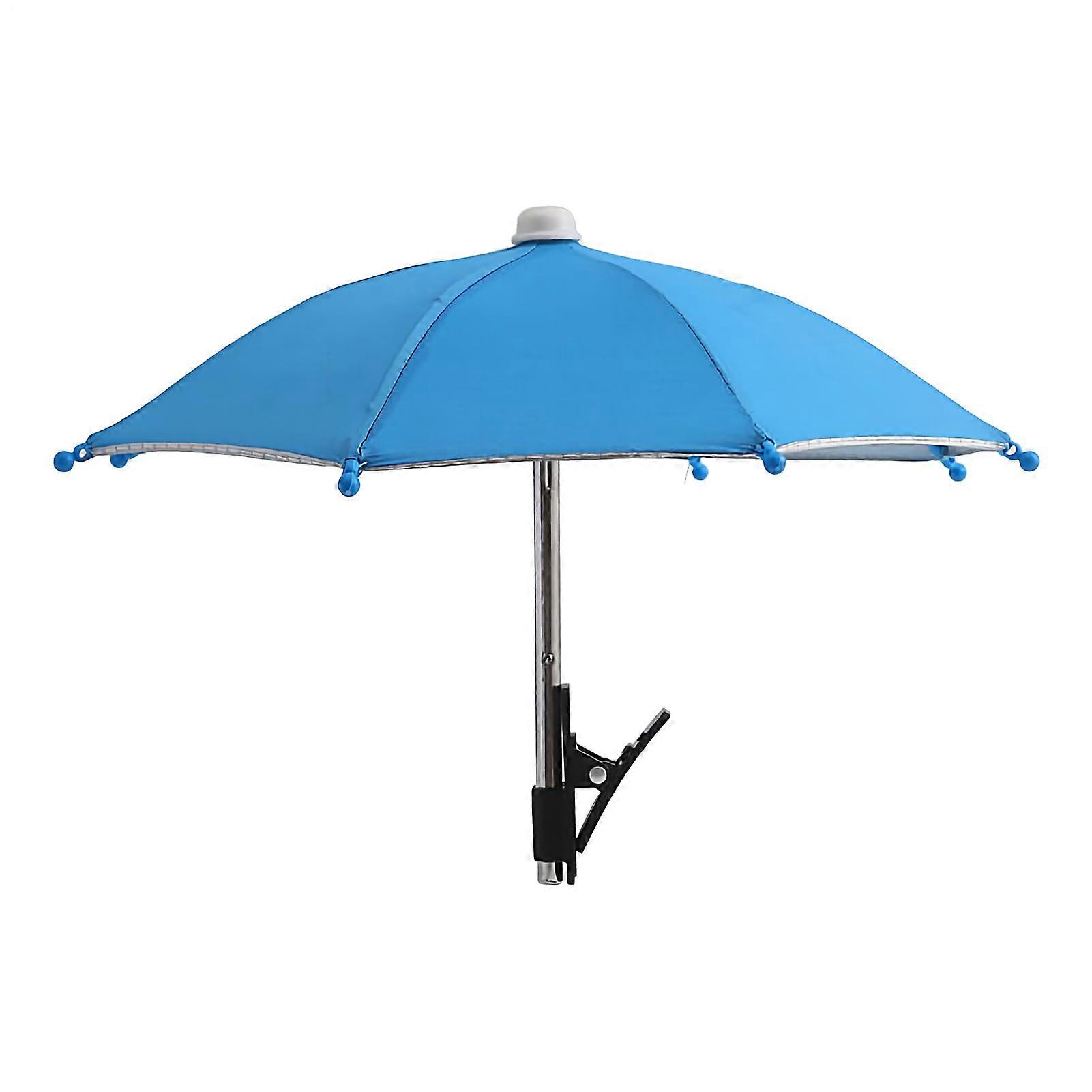 Phone Umbrella Detachable UV Shield Clip for Phones, Adjustable Angle AntiGlare Sun Protection for Video, Sky Blue
