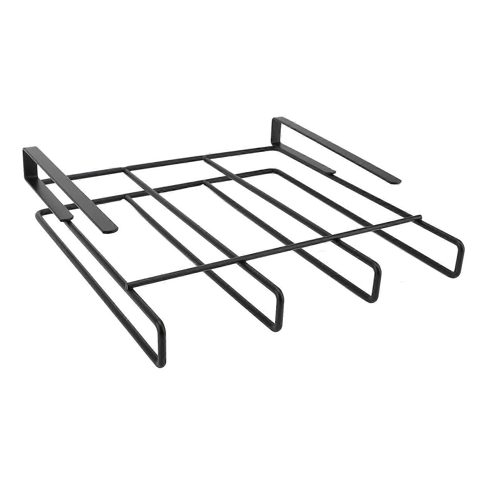 Under Cabinet Hanging Rack Carbon Steel Space Saving Under Cabinet Hanging Organizer for Kitchen Pot Lid Chopping Board