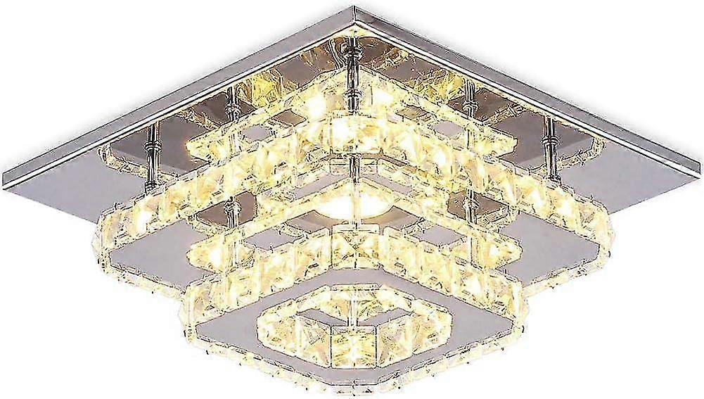 Crystal Ceiling Light, Mini LED Chandelier Modern Flush Mount Light...