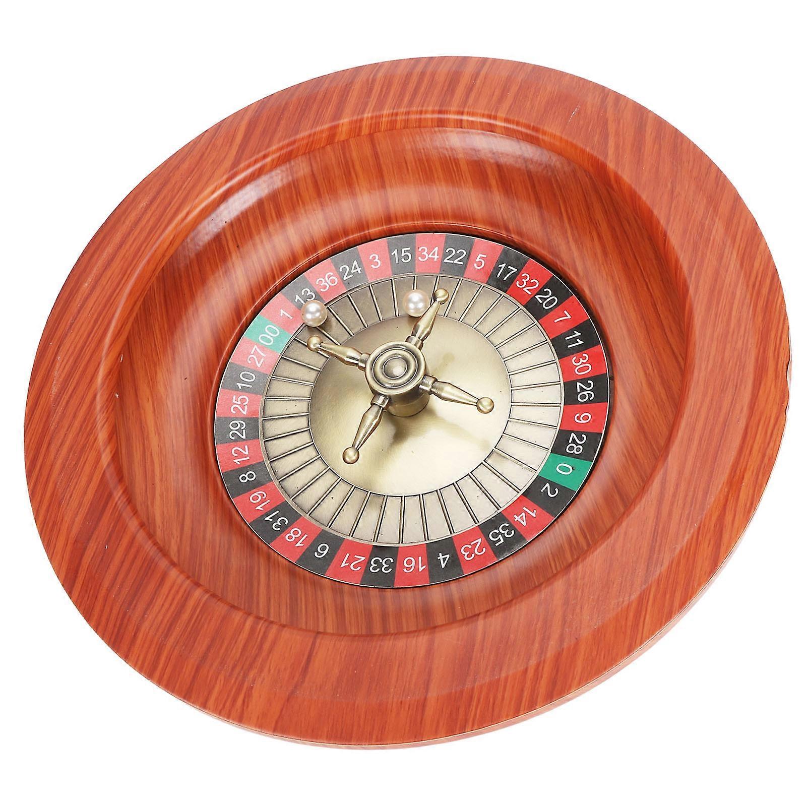 11.8in Wooden Game Wheel Set with Balls High Glossy Party Spin