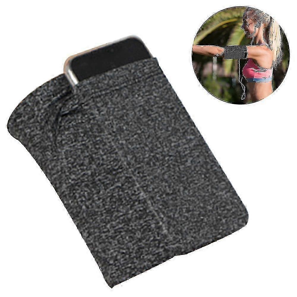 Braçadeira esportiva universal para corrida com celular (preto)