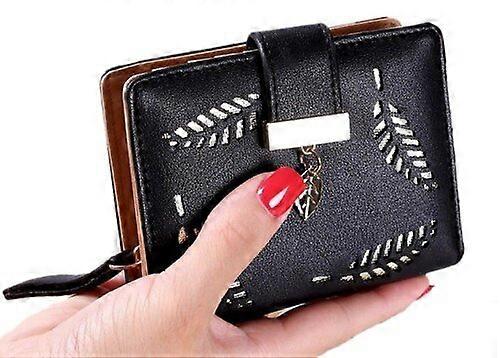 Ladies' wallet, V9, black multi-compartment design
