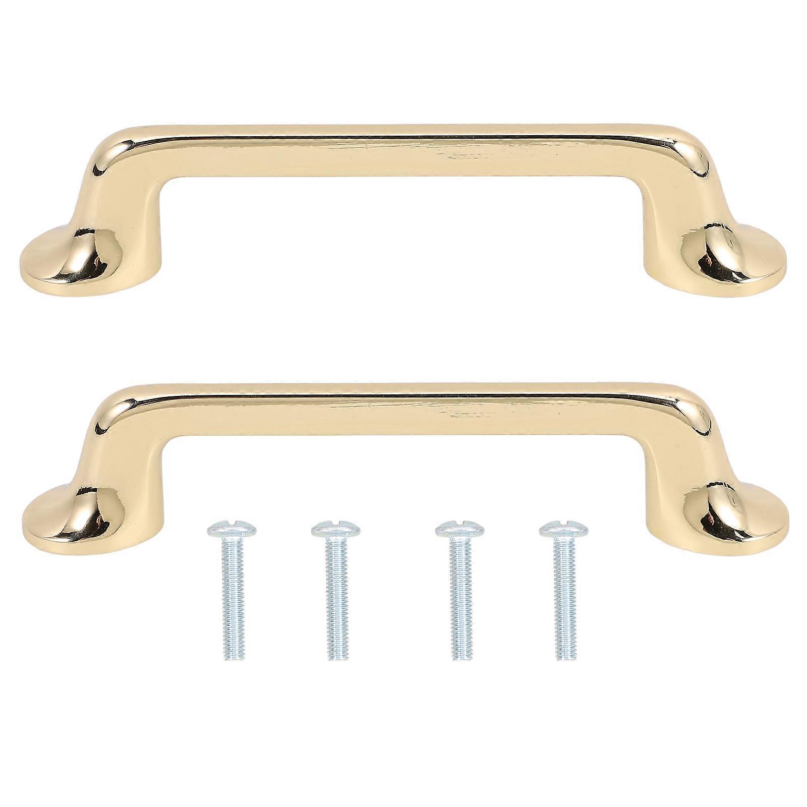 Drawer Handle Zinc Alloy Rectangular Home Decoration Comfortable Grip 2Pcs