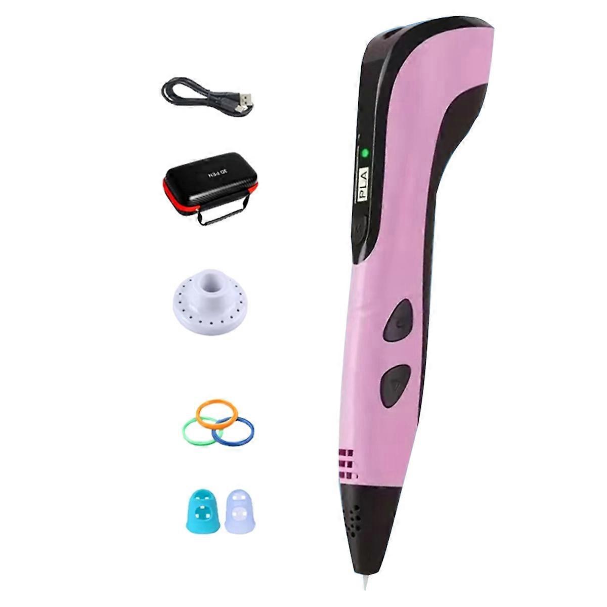 3D Printing Pen for Kids with Travel Case and Filament Drawing & Educational Art Tool for Children'S Projects Pink