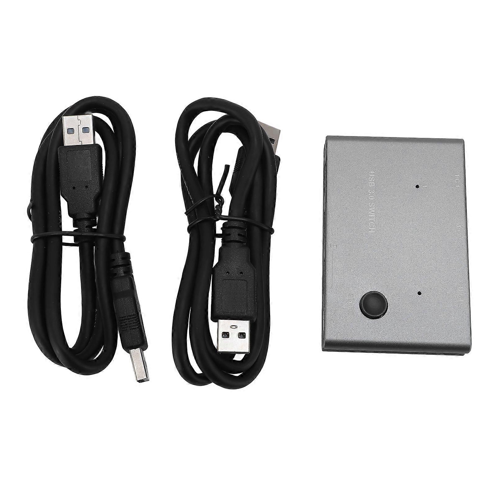 USB 3.0 Switch for 2 Computers Share 3 USB Devices with Memory Card Reader Function