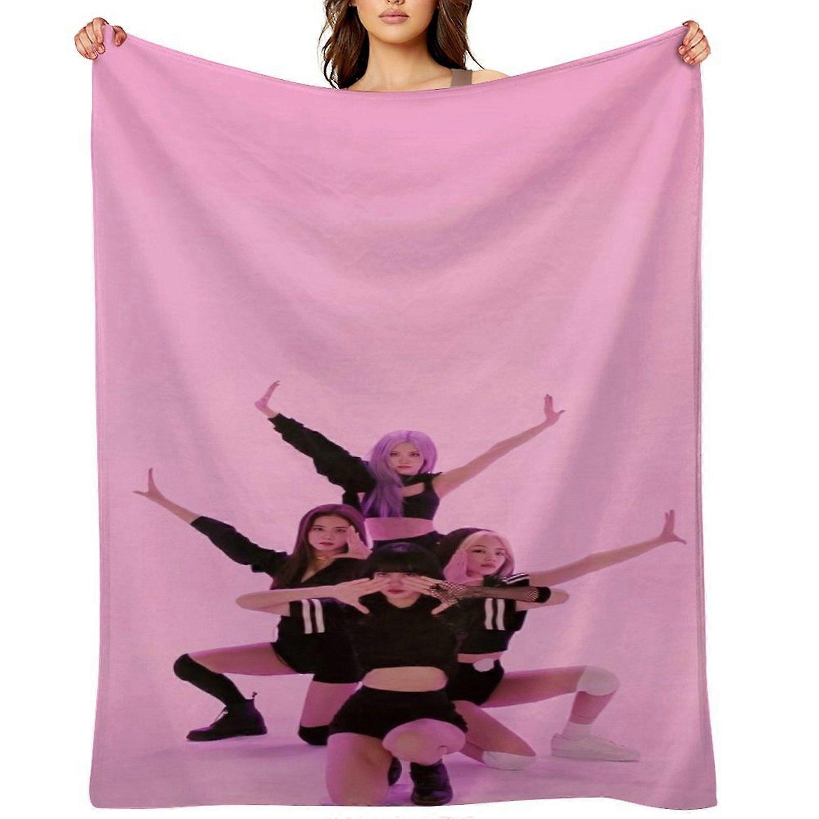 BLACKPINK رمي بطانية هدية ، بطانية من الفانيلا ، مناسبة للرجال والنساء ، مناسبة لجميع الفصول ، بطانية دافئة ، ديكور منزلي (261) 125x100 سم