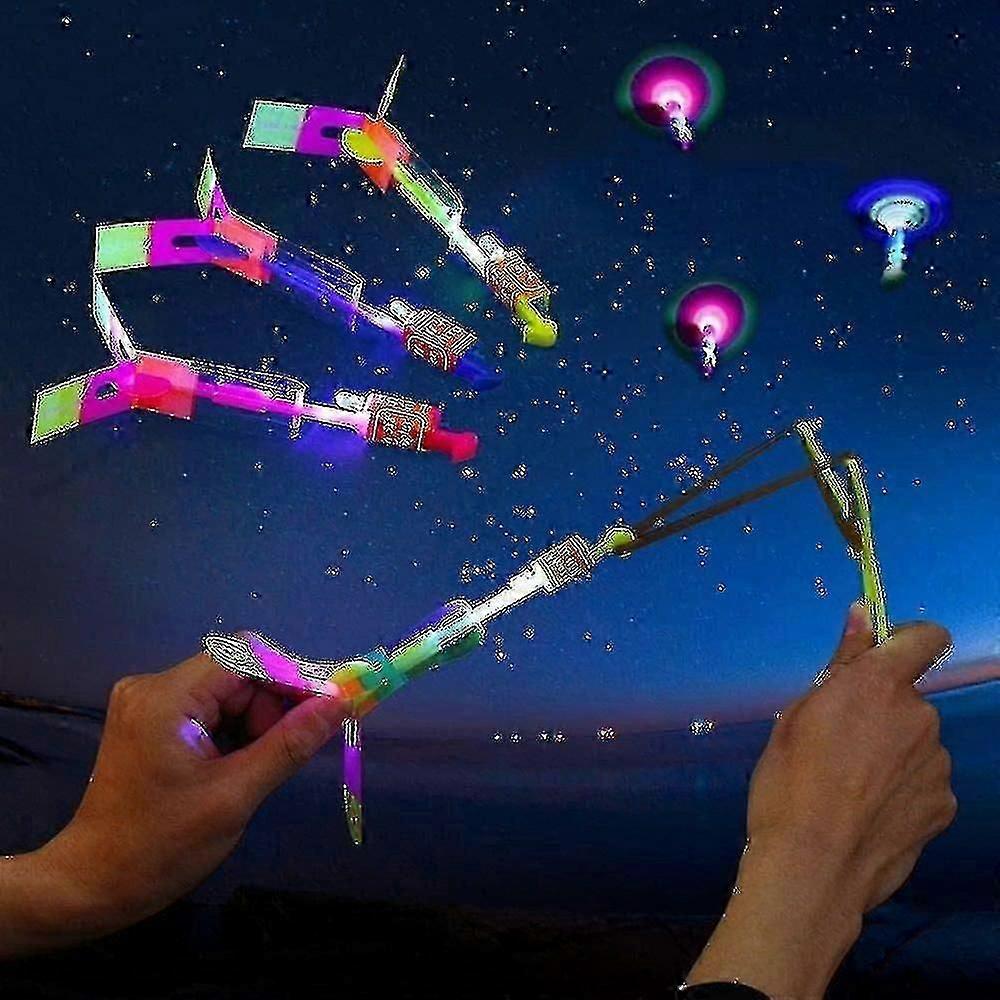 10 piezas Magical Led Lights Arrow Rocket Helicopter Flying Toy