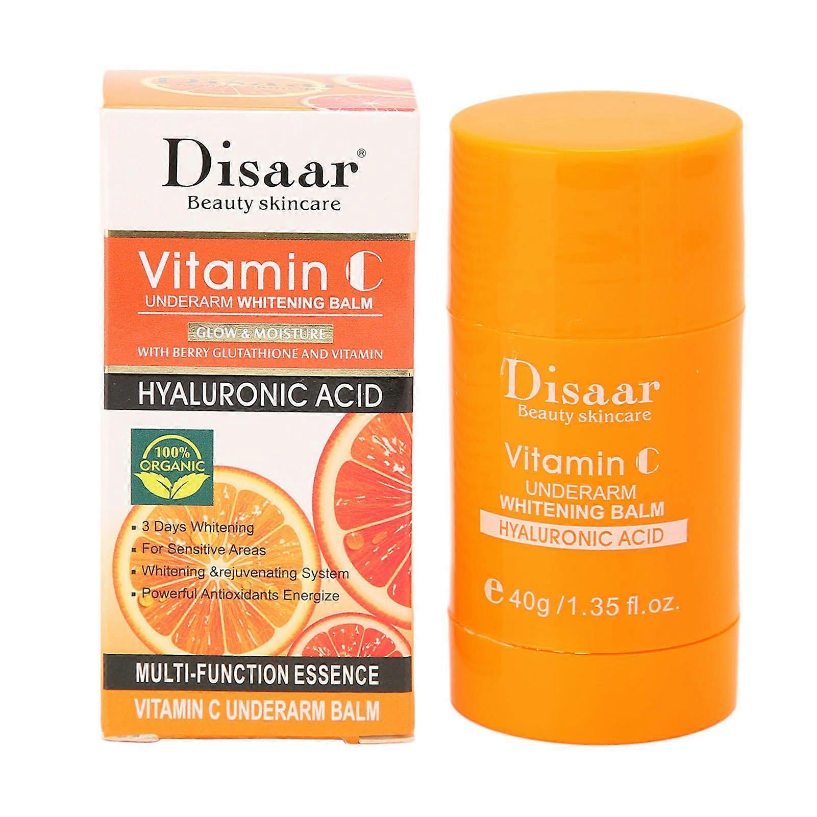 Vitamin C Underarm Whitening Balm Odor Removal Dark Spots Corrector for Elbows Knees Private Areas 1.4oz