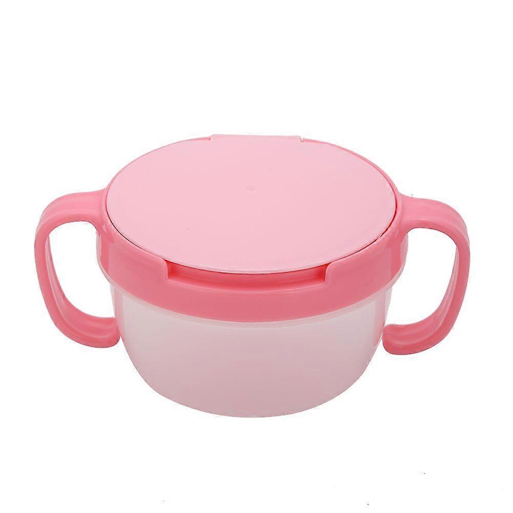 BPA Free Dual handle Spill proof Food Bowl Snack Container for Children Baby Toddlers (Red)