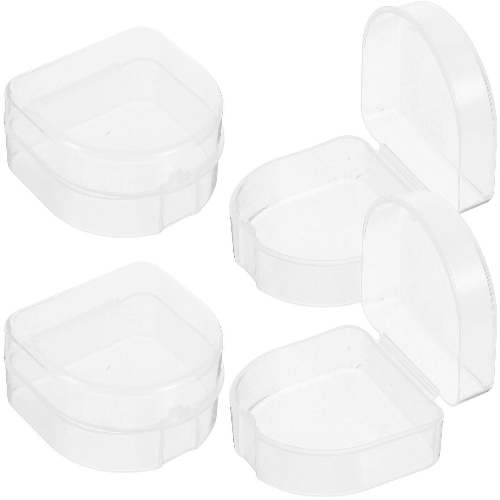 Teeth Container Transparent Dentures Box for Portable Travel Storage 16Pcs