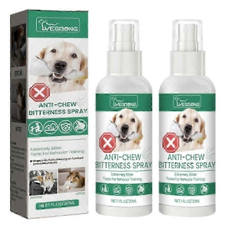 2-Pack Pet Anti-Chew Spray to Prevent Scratching and Protect Furniture from Cats and Dogs