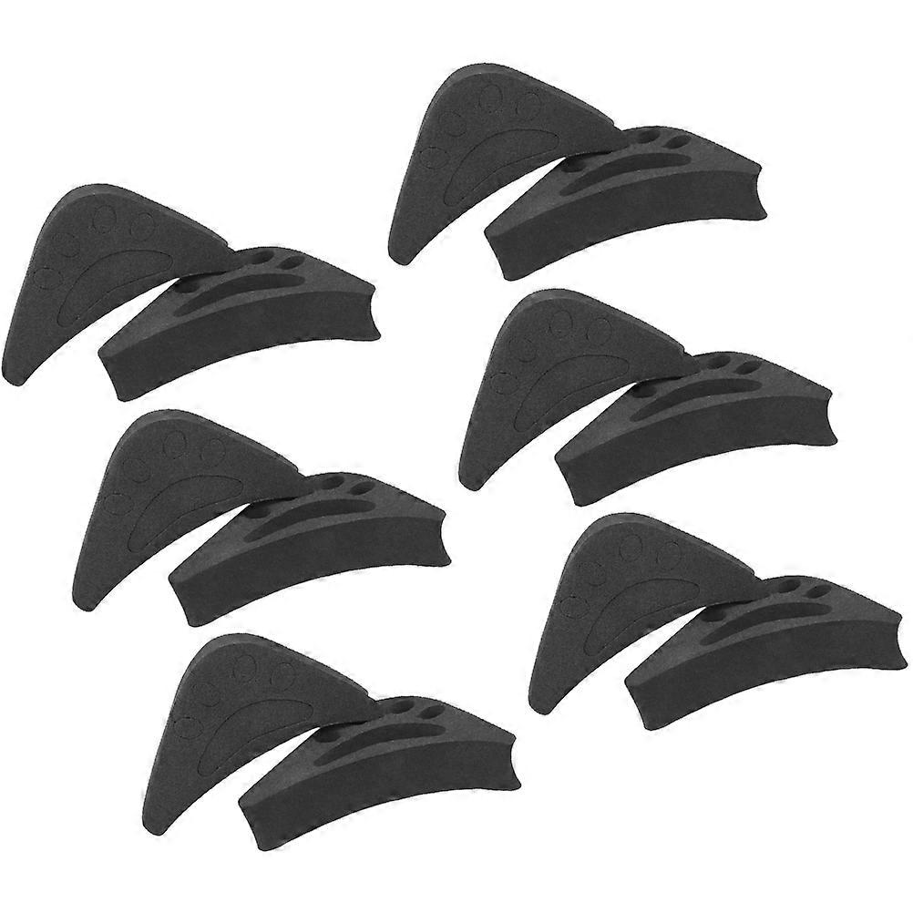 Foot Cushion Pads High-Heeled Shoe Inserts For Ladies Black 6 Pairs To Prevent Heel Slippage