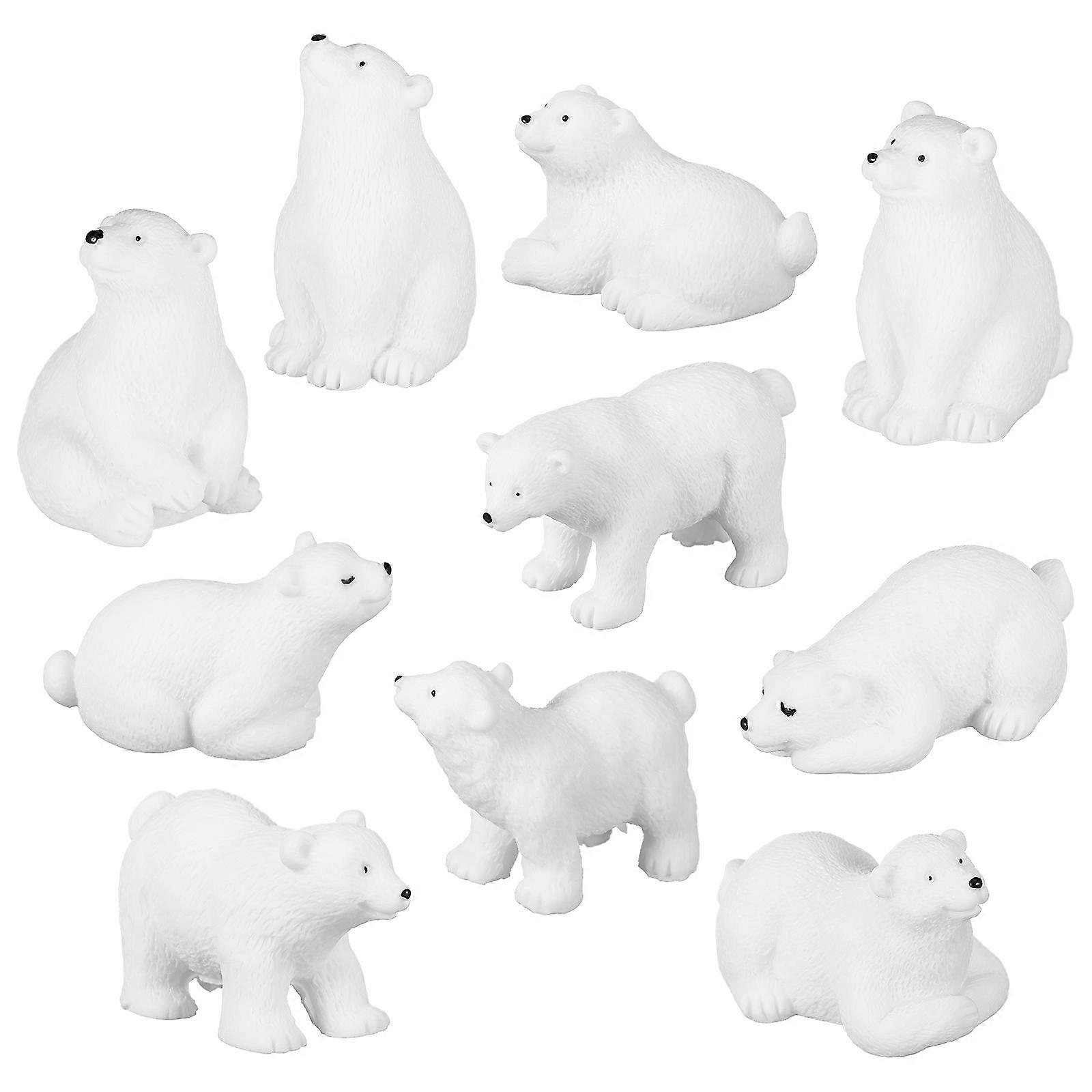Polar Bear Decoration Arctic Animal Figurines for Decoration 30Pcs Set