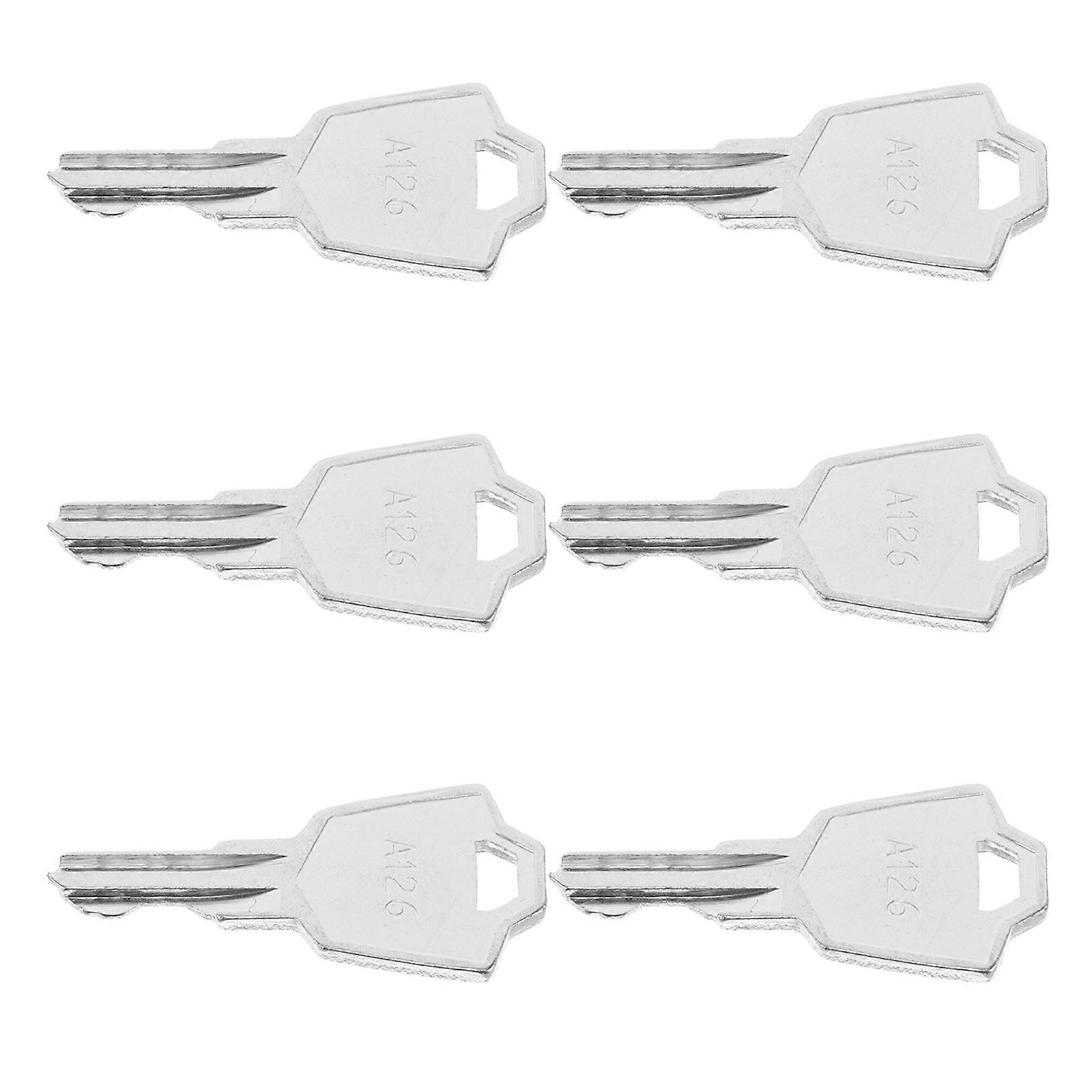 Operator Interface Keys 6Pcs Replacement Key Set Designed For High Security In Electrical Equipment Featuring Durable Silver Iron Material
