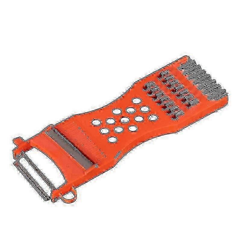 Plastic Frame Multi-Function Vegetable and Fruit Slicer Peeler Metal Scraper Shredder and Carving Tool Set