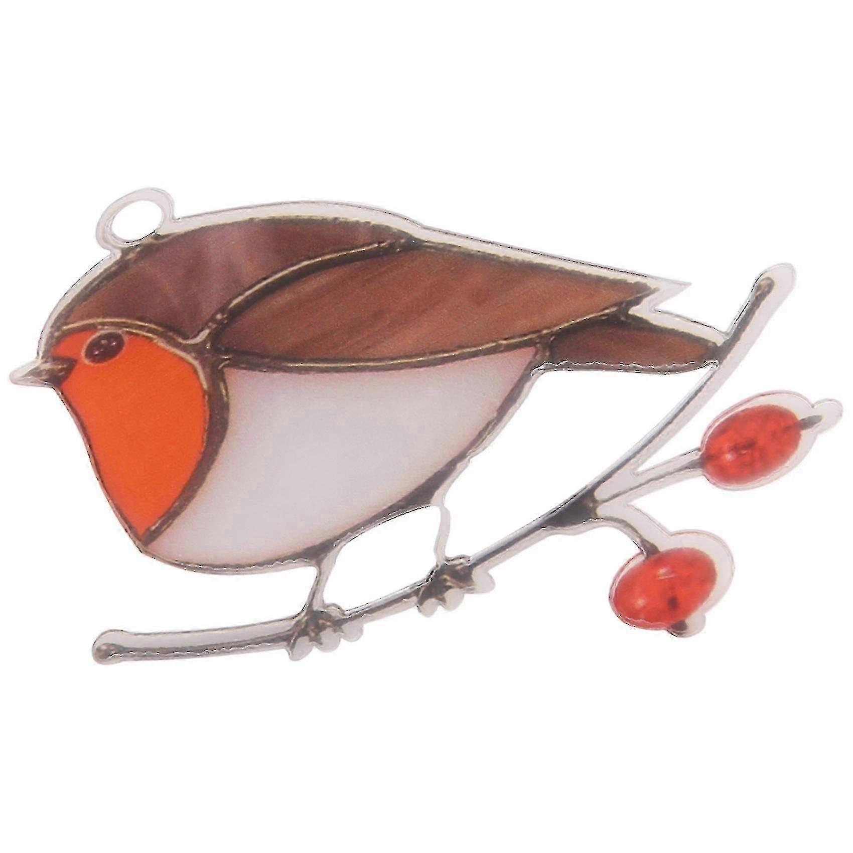 Hanging Multicolor Birds On Wire High Stained Acrylic Suncatcher Window Panel Home Room Decor -sitti