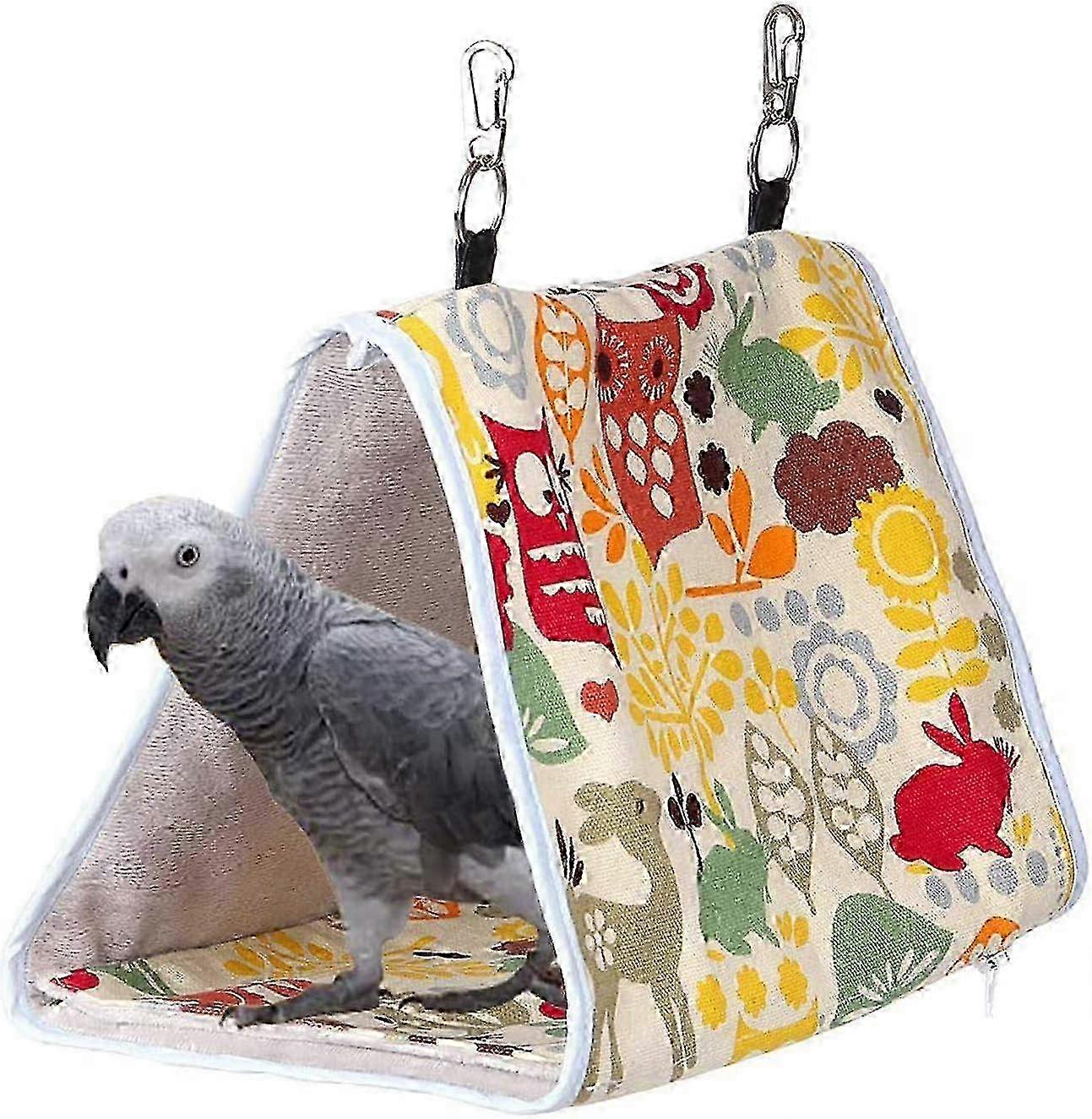 Hanging Hammock Tent For Small Medium Birds, Provides Extra Space, Bright Color Attraction Soft Sleeping Nest, Easy Access Entrance, High-quality
